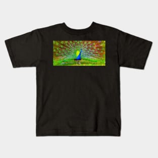 Peacock face mask design A Kids T-Shirt